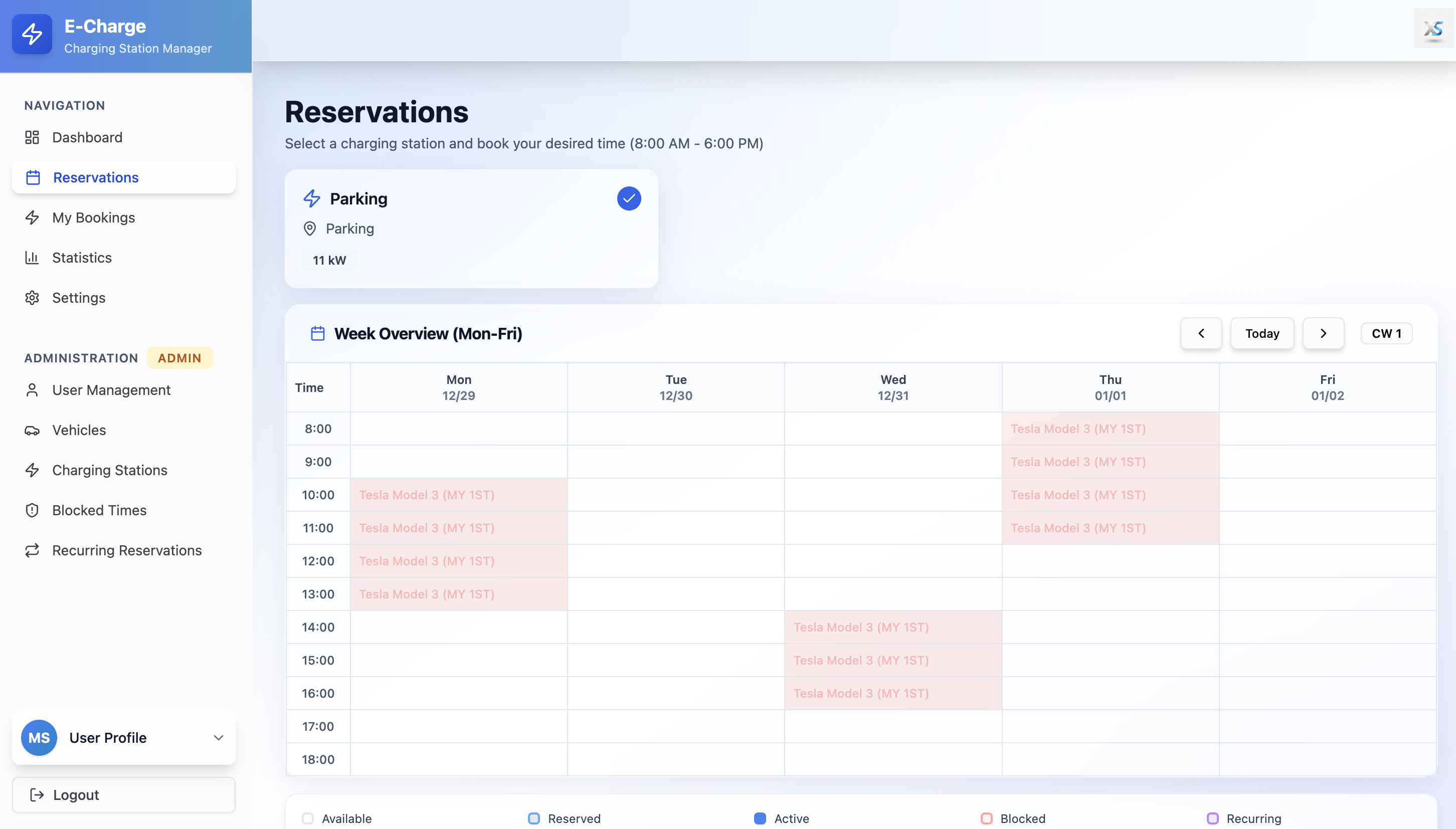 E-Charge Connect template preview