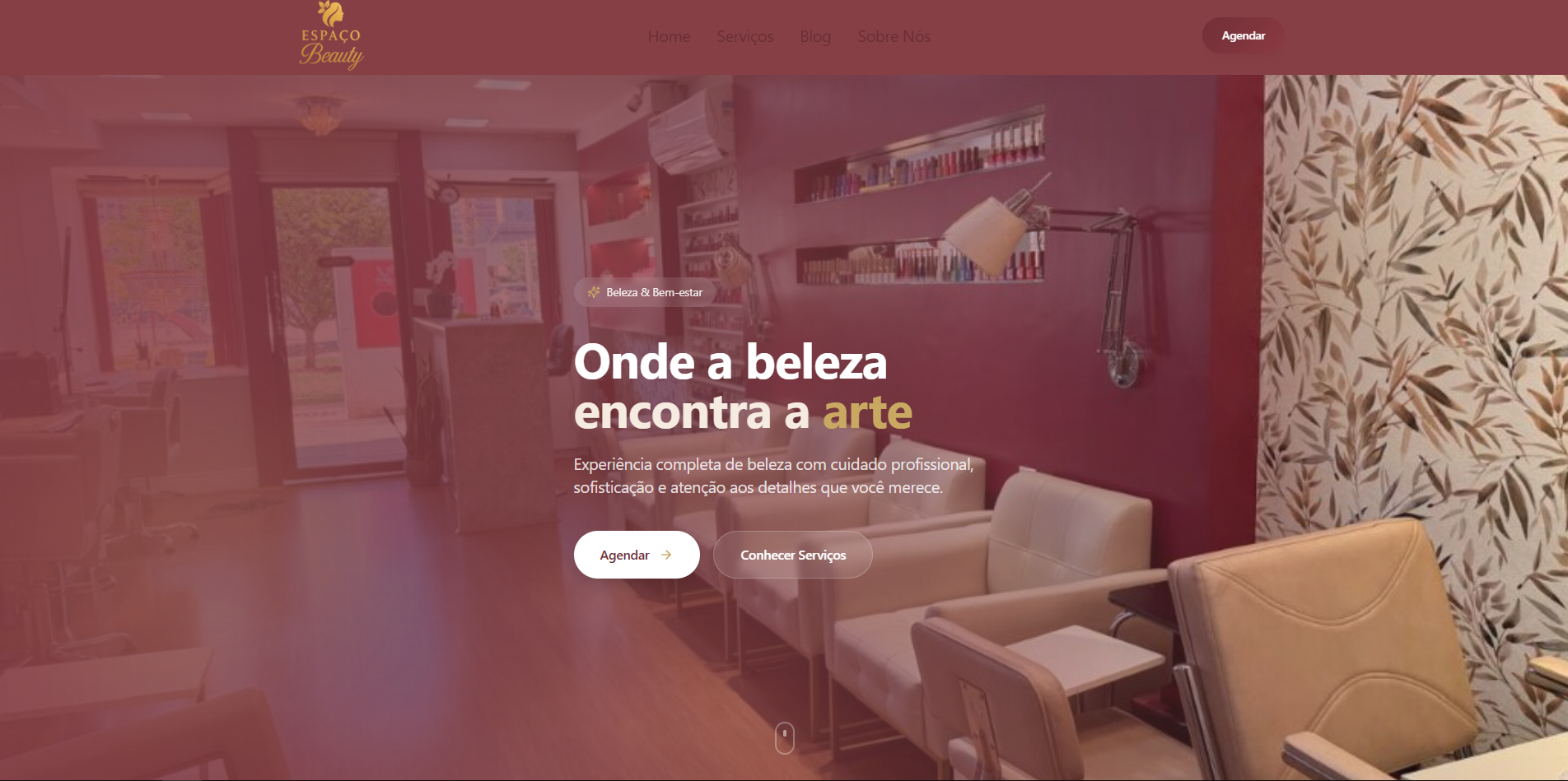 Template Espaço Beauty template preview