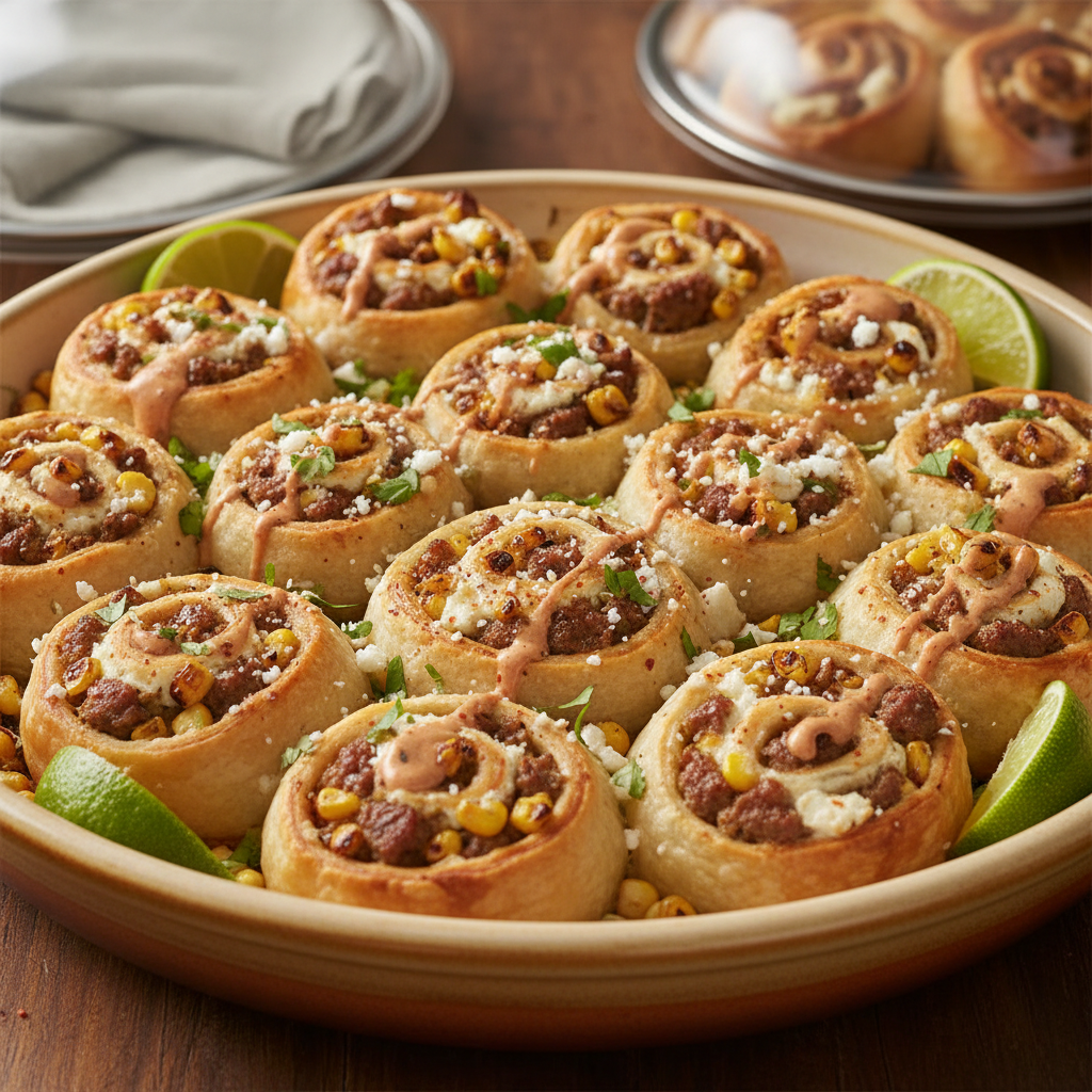 Elote-Style Sausage Pinwheels (70/30)