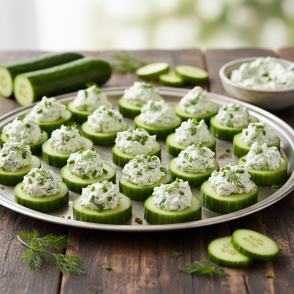 Cucumber Bites with Herbed Cream Cheese