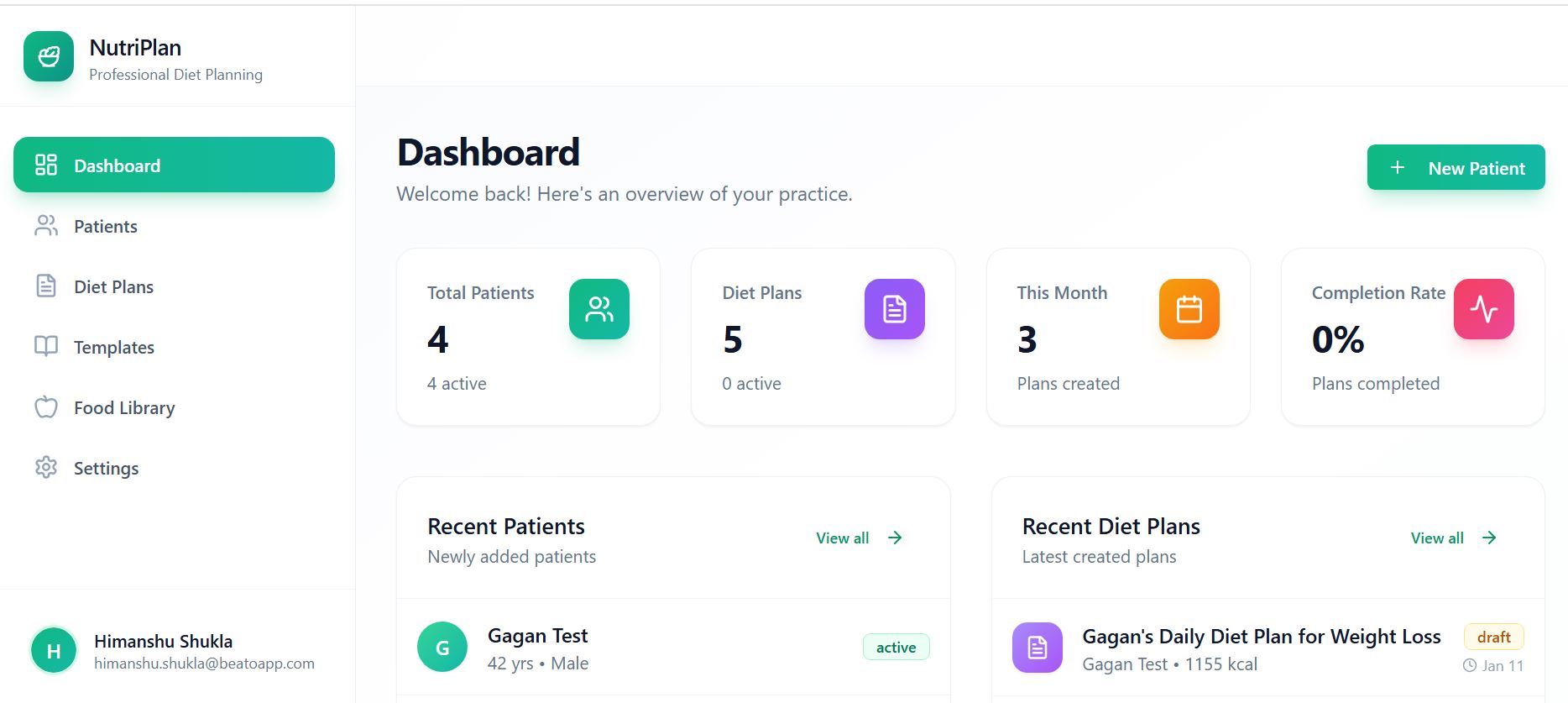 NutriPlan template preview