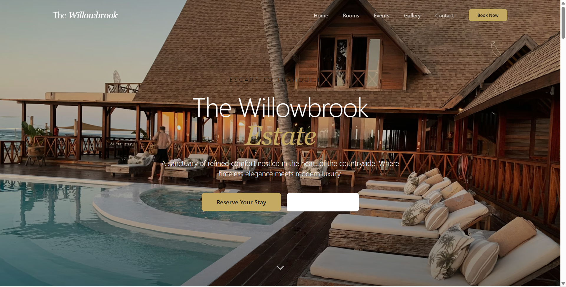 Willowbrook Estate BnB template preview