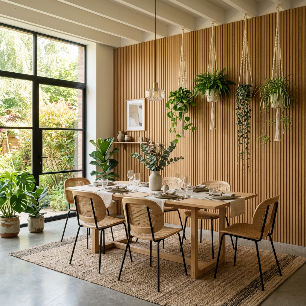 Casa sustentável com paisagismo integrado e design contemporâneo.