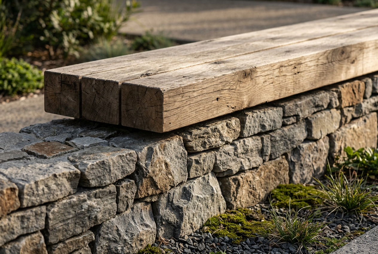 Design de luxo: detalhe de acabamento em madeira natural em projeto comunitário.
