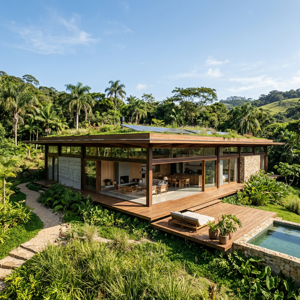 Como Construir um Refúgio Sustentável em Terreno Retangular: 10 Passos Práticos