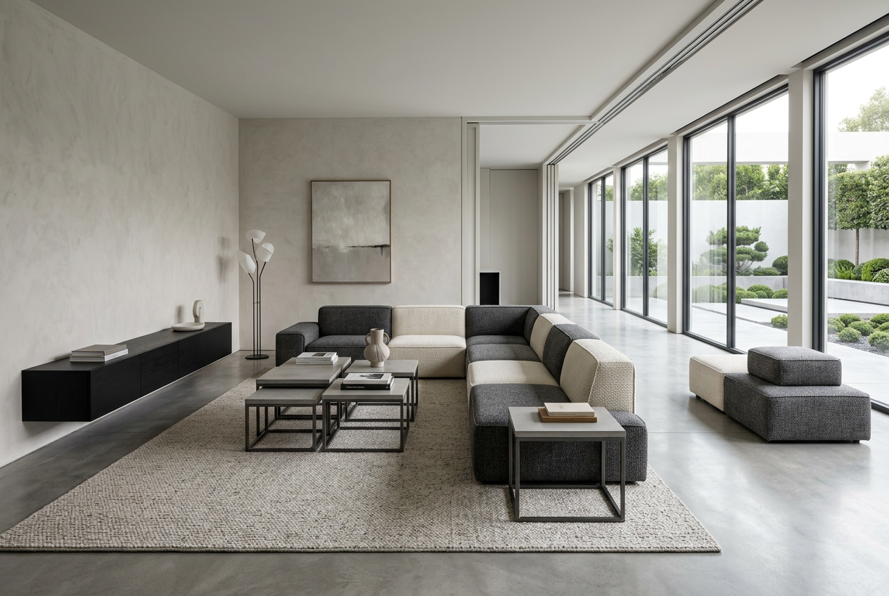 Integração de natureza e arquitetura em residências modernas.