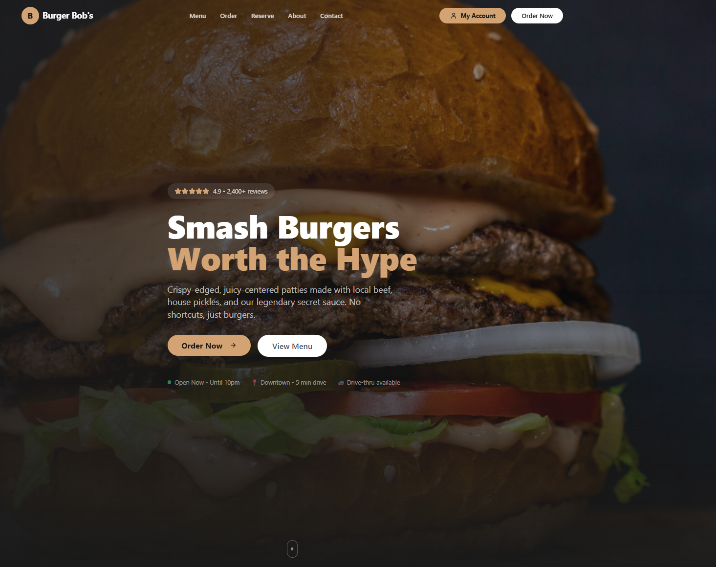 Restaurant Pro: Online System template preview