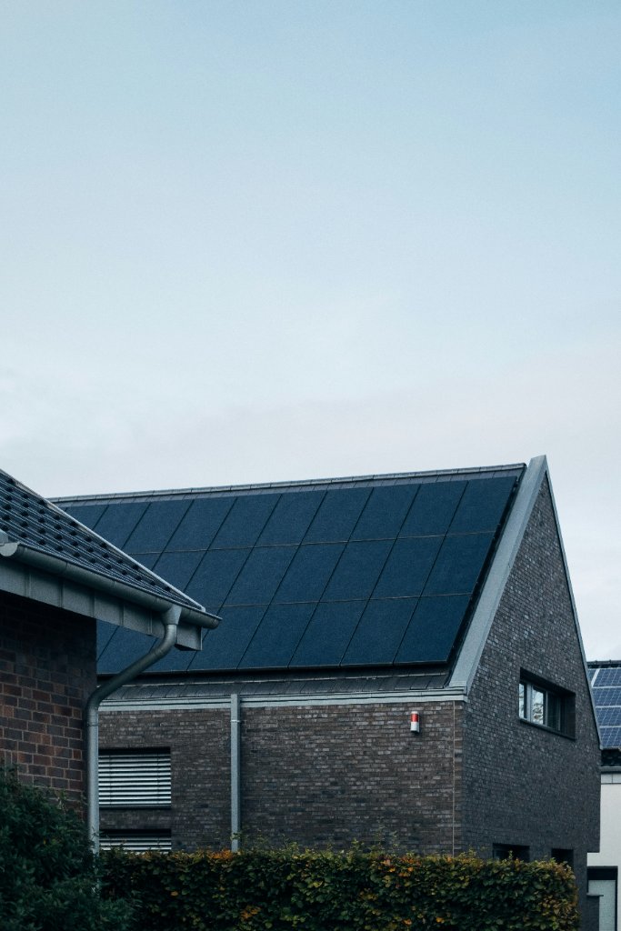 Tejado con placas solares