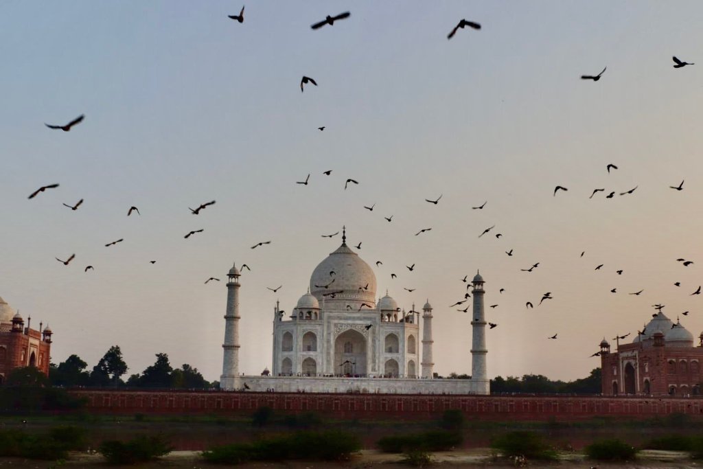 Taj Mahal al atardecer