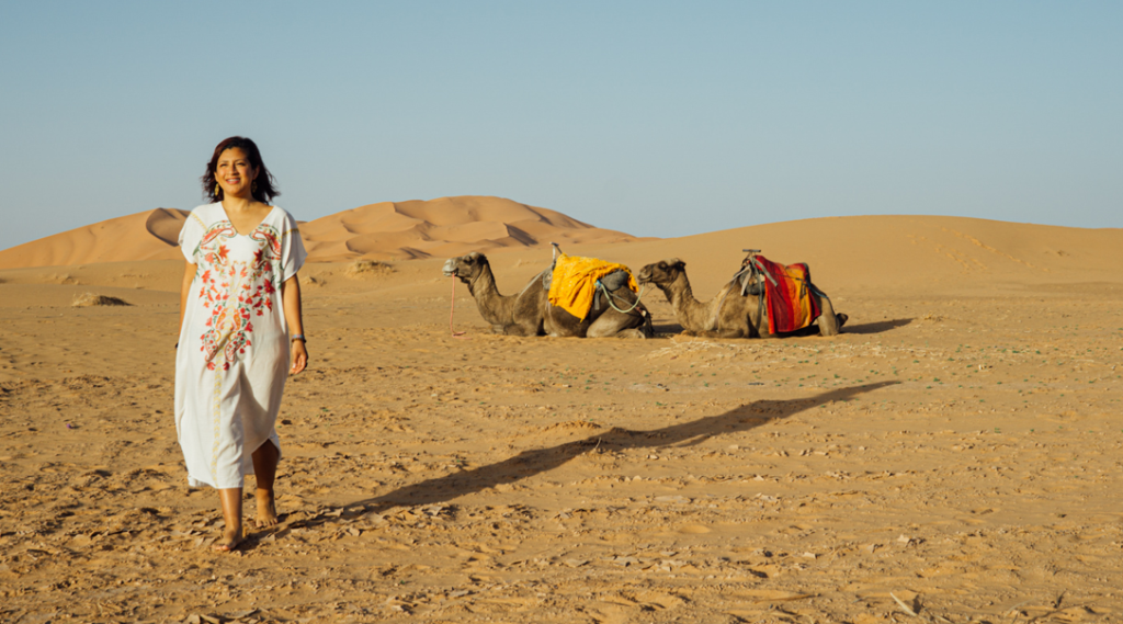 Camellos en el Sahara