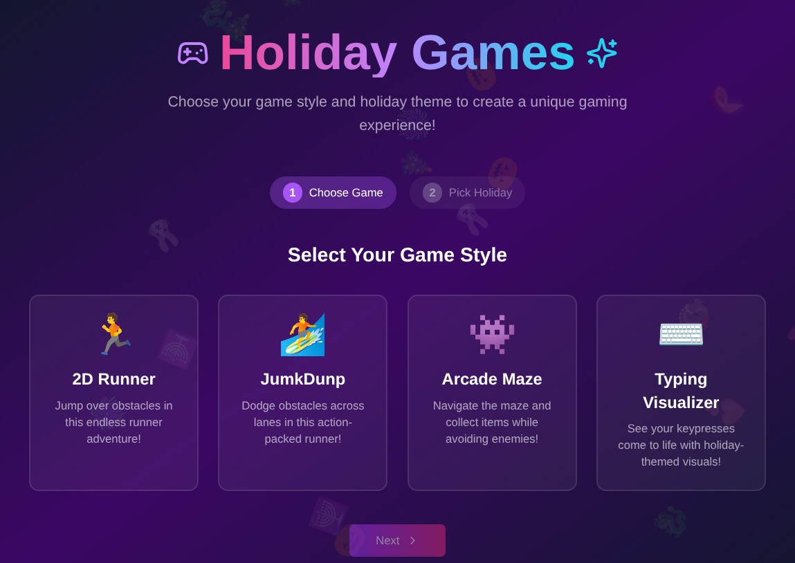 Themed Game Creator template preview