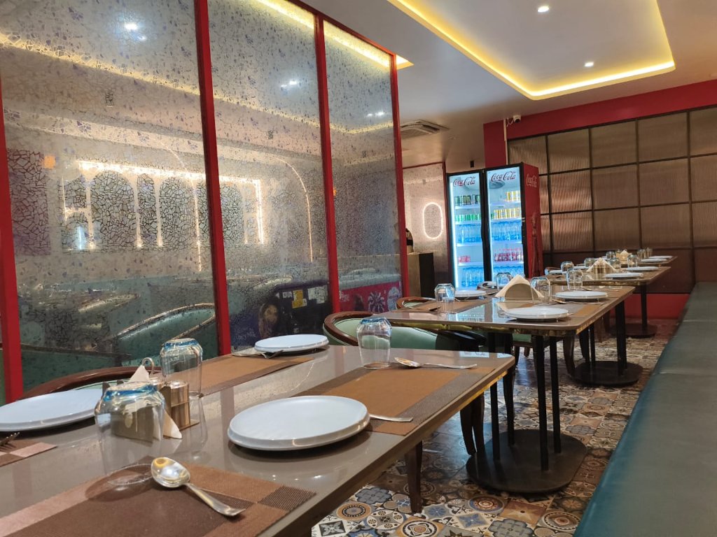 Multi-Cuisine Restaurant Dining Area at Sri Radhe Resort Supaul