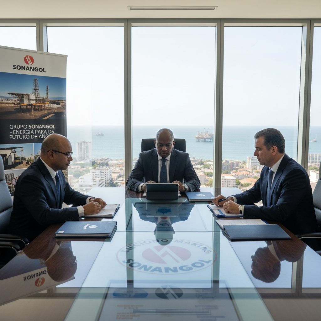 Executivos da Sonangol em Reunião