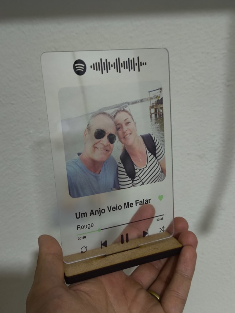 Placa Spotify - Um Anjo Veio Me Falar