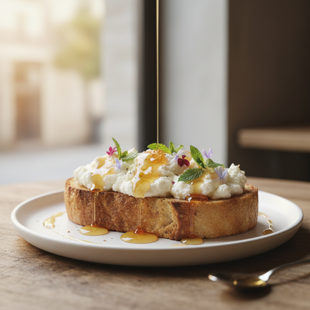 Italian Toast with Ricotta and Honey