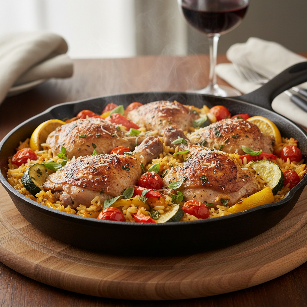 One-Pan Italian Chicken and Rice