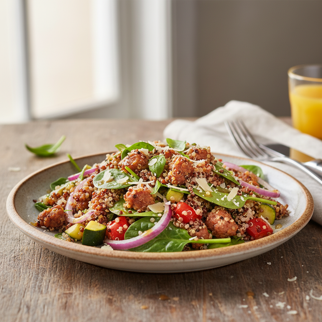 Italian Sweet Sausage and Quinoa Salad