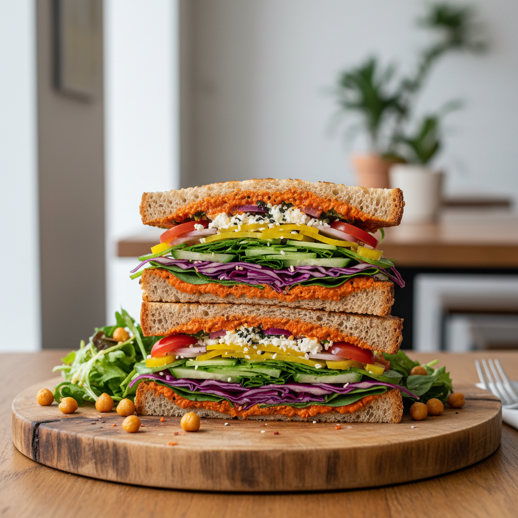 Veggie & Hummus Sandwich