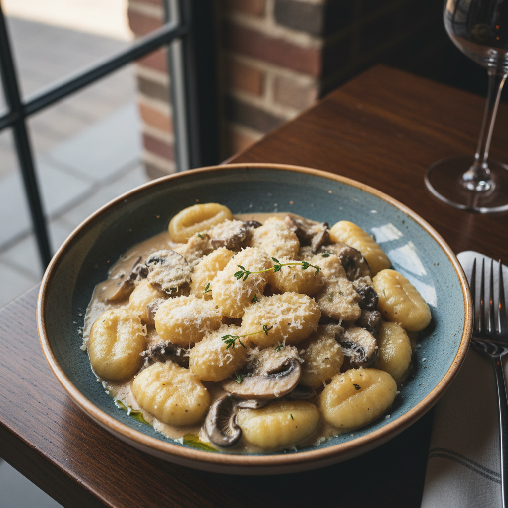 Gnocchi with Creamy Mushroom Sauce