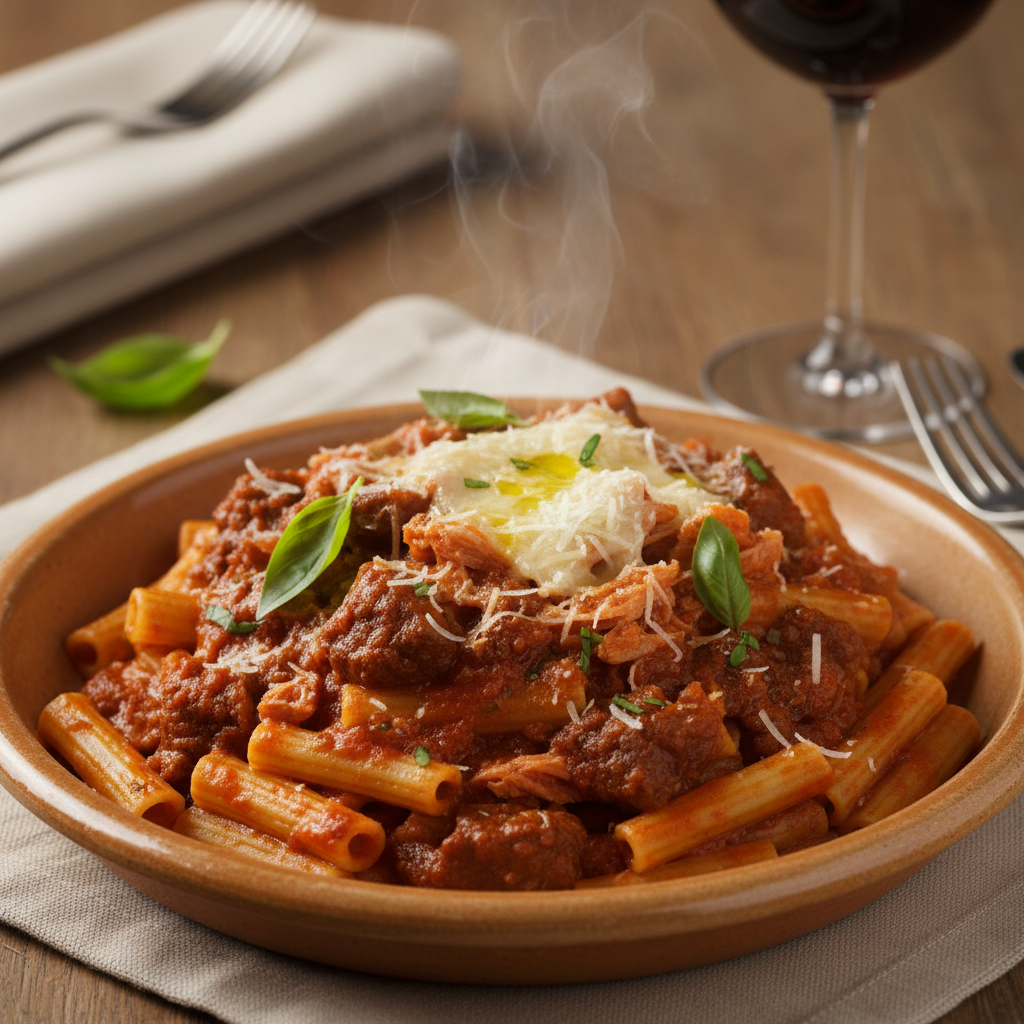 Neapolitan Ragù with Ziti