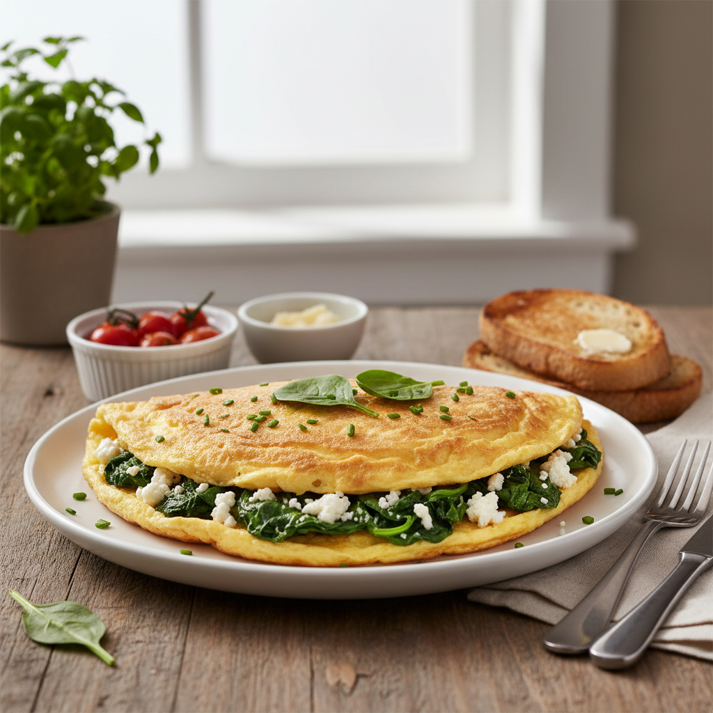 Spinach & Feta Omelette