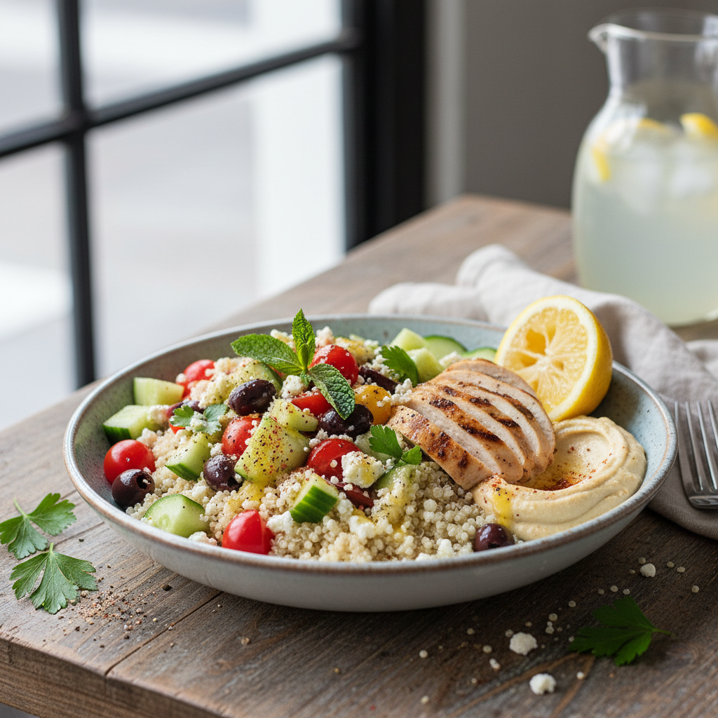 Quick Mediterranean Quinoa Bowl