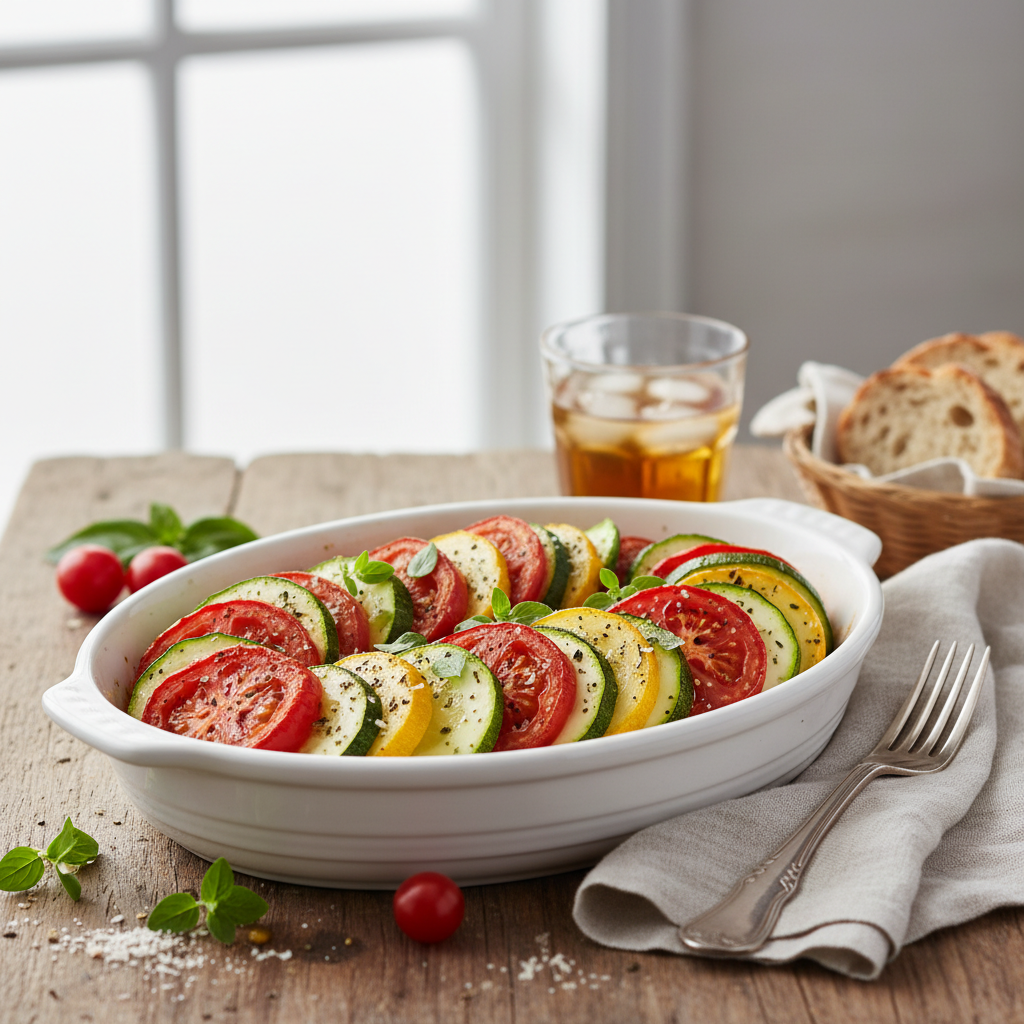 Quick Zucchini & Tomato Bake