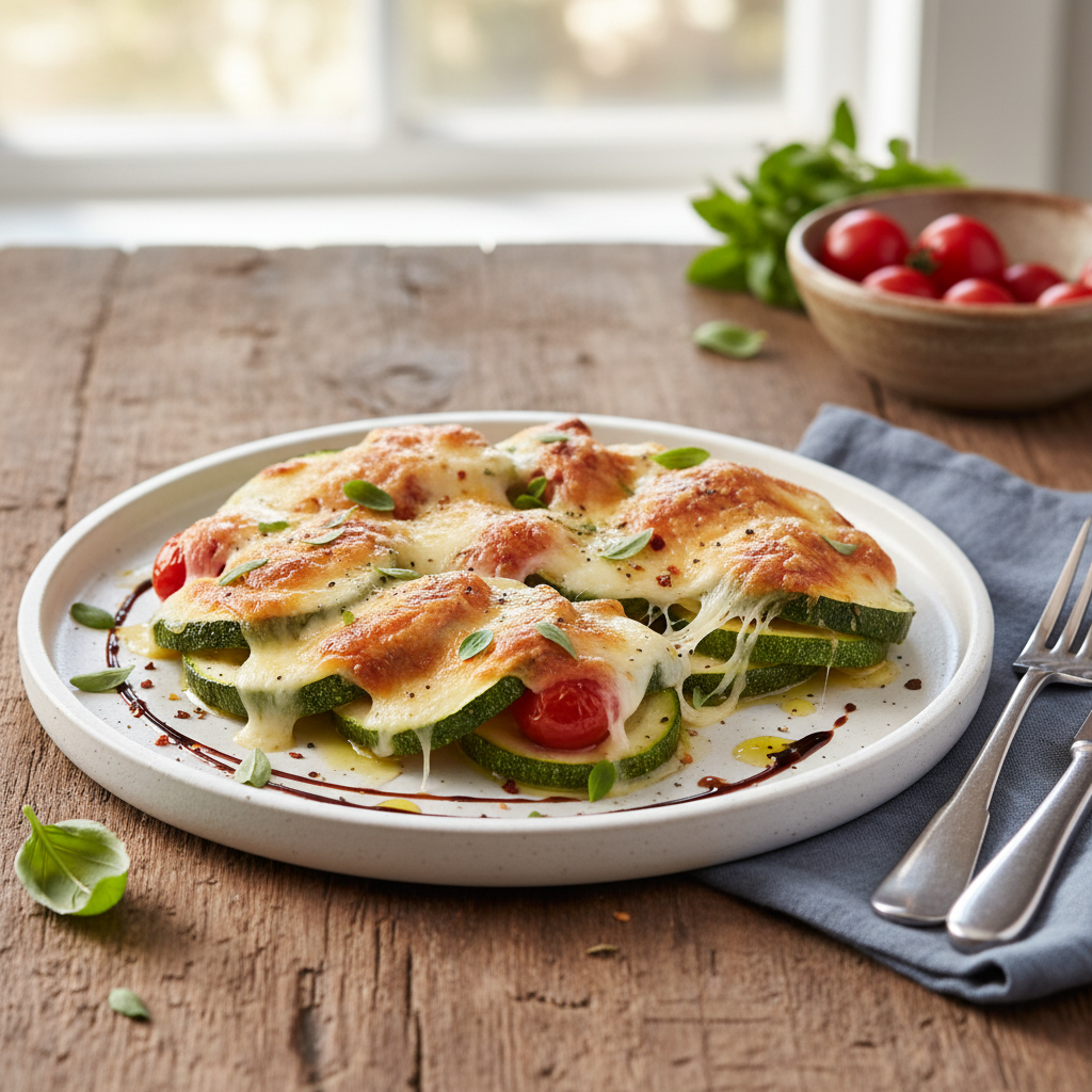 Quick Zucchini & Tomato Bake