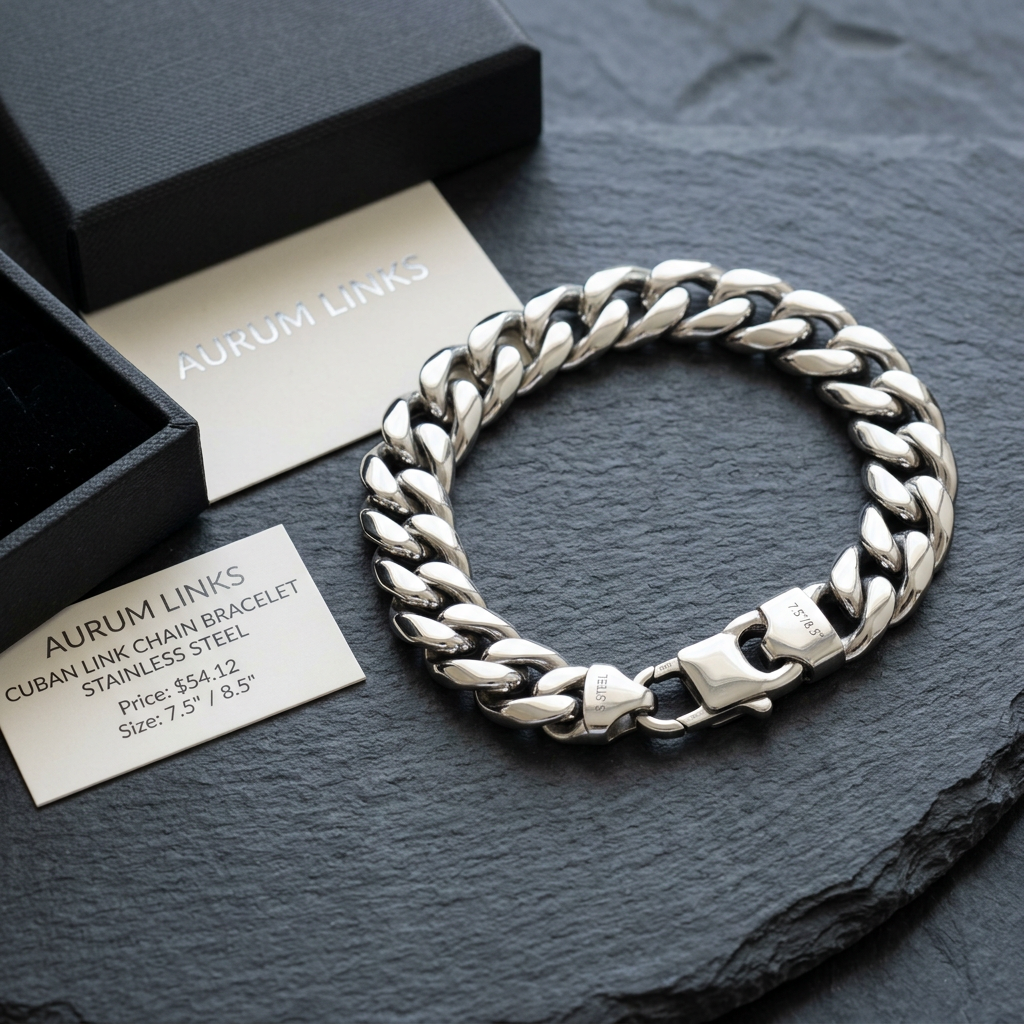 Cuban Link Chain Bracelet (7.5"/8.5")