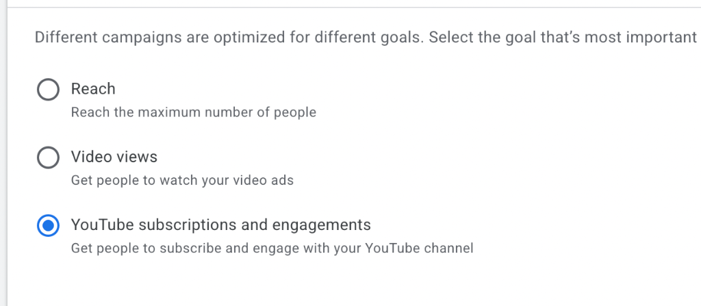 Google Ads YouTube Engagement Campaign
