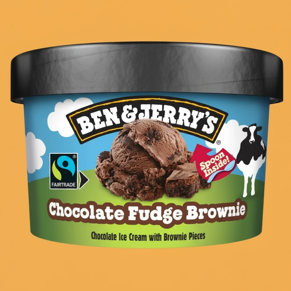 Ben & Jerry's Fairtrade Chocolate Fudge Brownie Ice Cream-100ml
