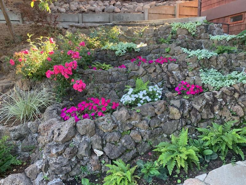 Rock Wall Garden Feature