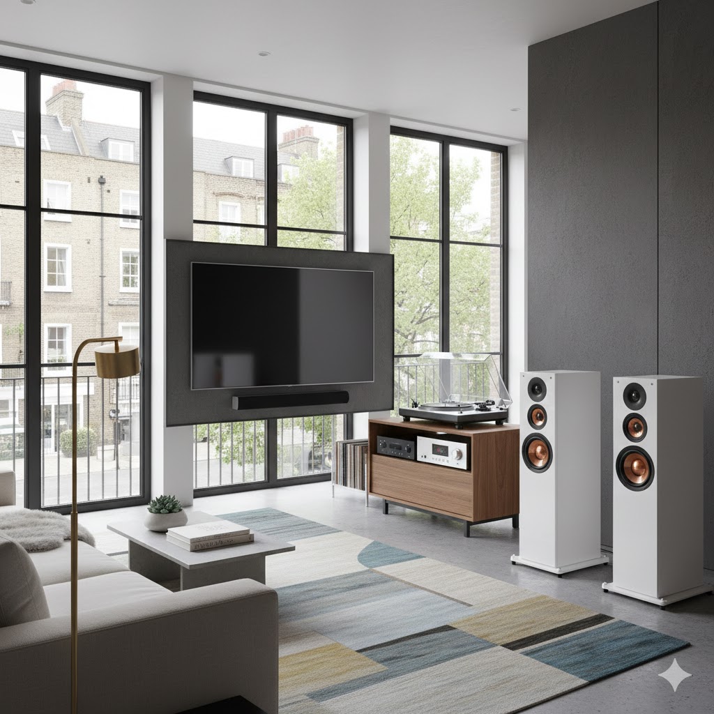 Professional home tech setup in modern London home