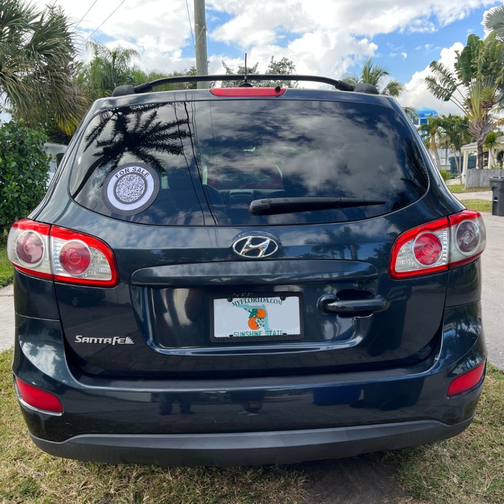 Car with QR code sticker