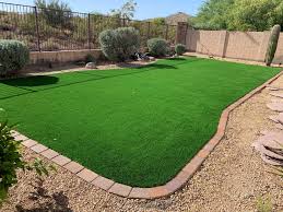 Clean backyard turf installation