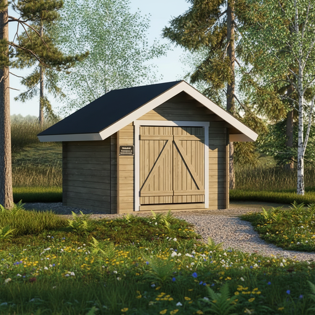 Hirsilato Suora S Pihavarasto 6m2 - Hirsiladot ja Pihaladot - 4100529 - 3