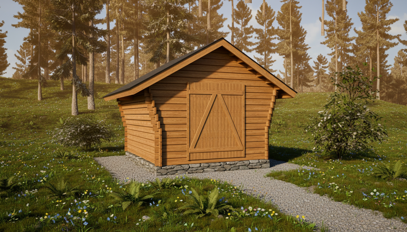 Hirsilato Rako M Pihavarasto 10m2 - Hirsiladot ja Pihaladot - 300078129 - 1