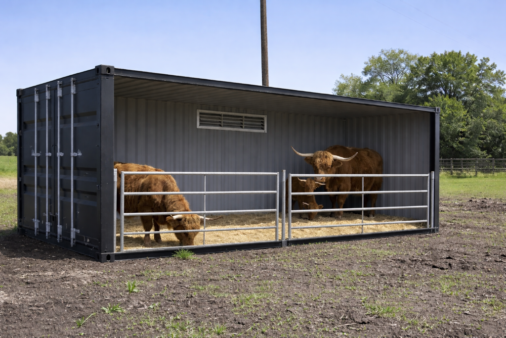 Livestock shelter background