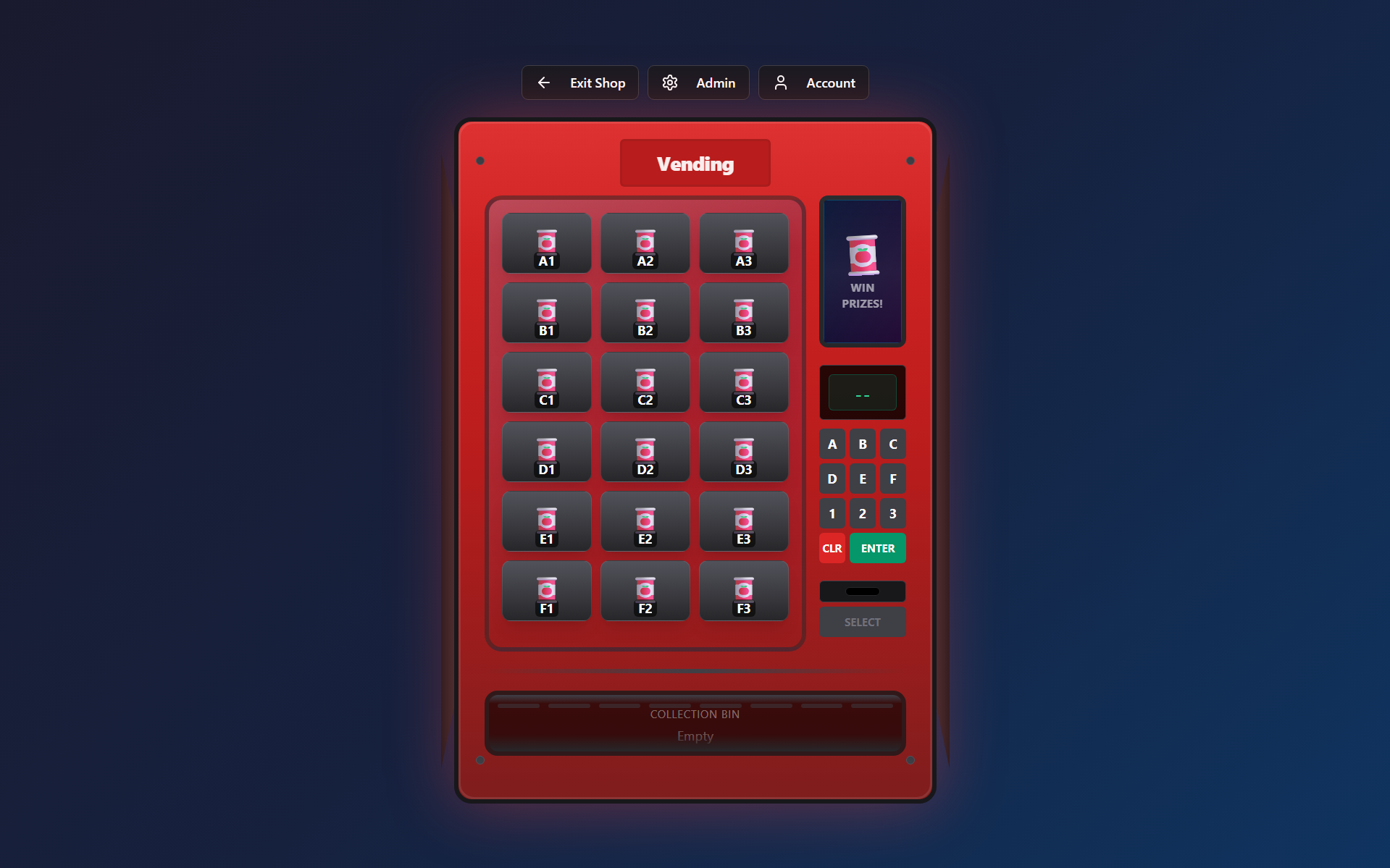 Virtual Vending Machine template preview