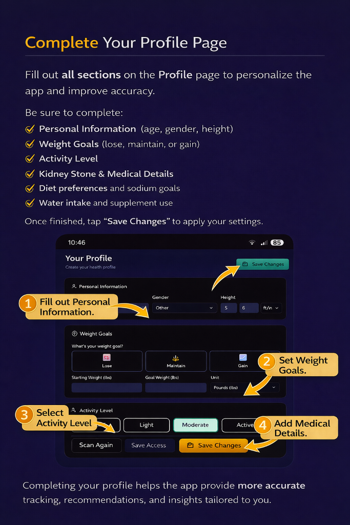 Profile page setup guide