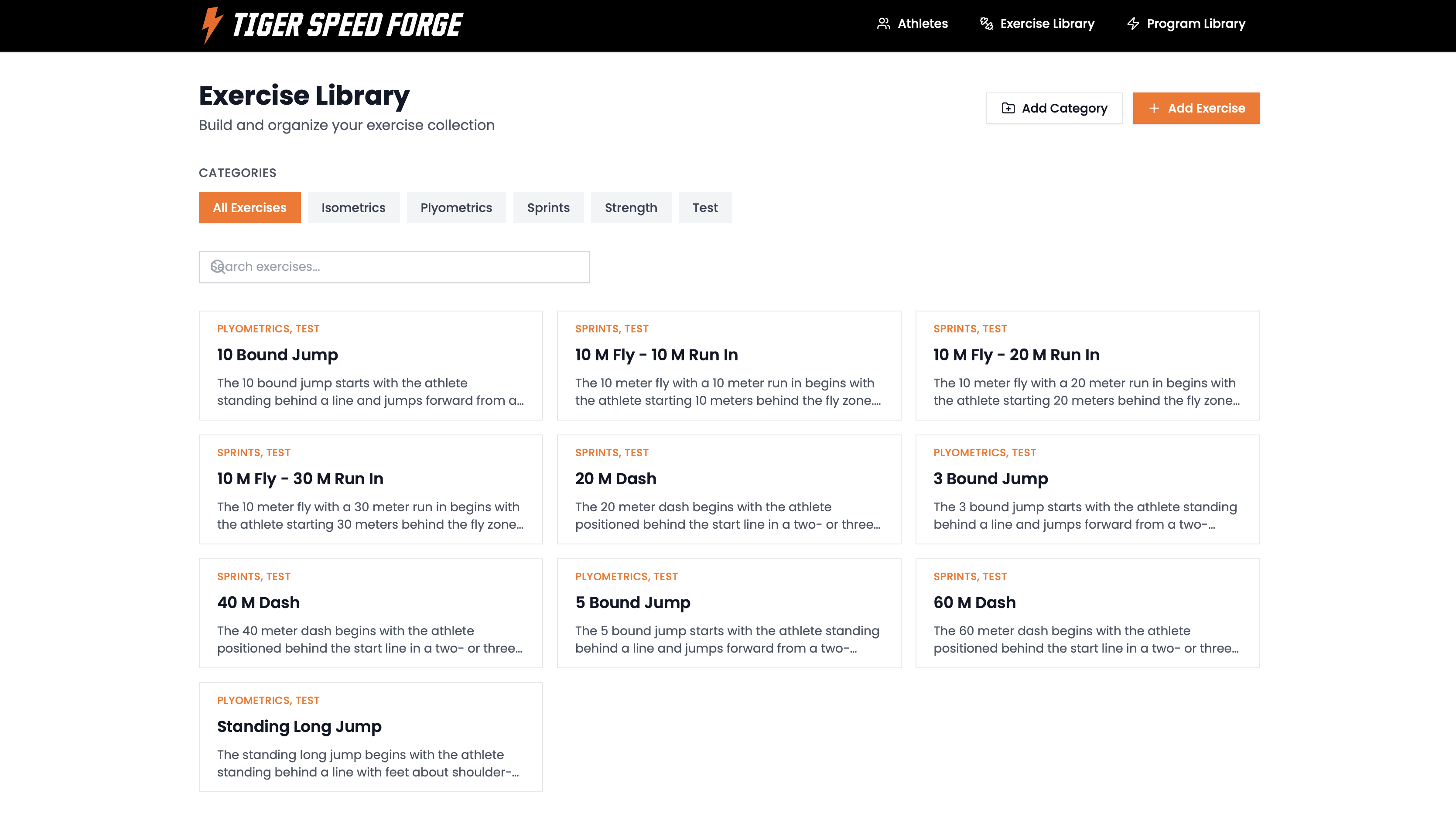 Tiger Speed Forge template preview