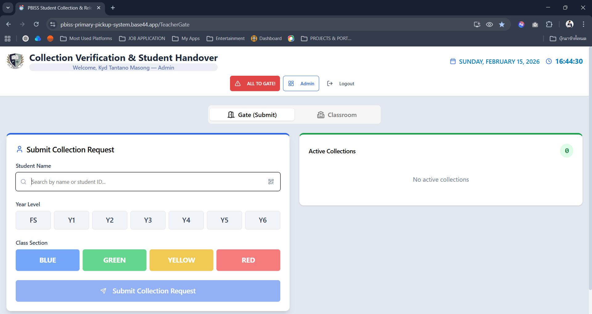 SCHOOL PICKUP SYSTEM template preview