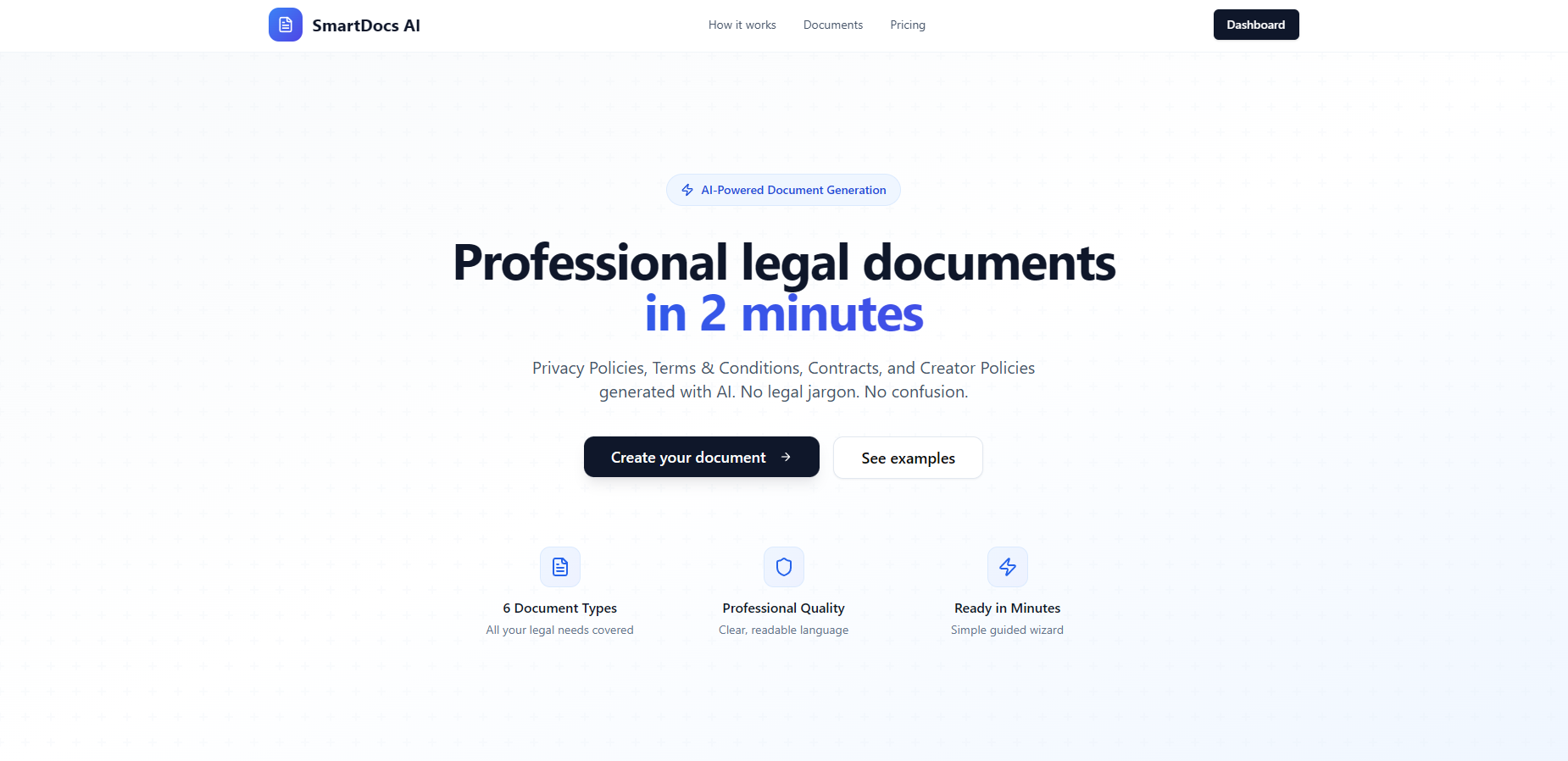 SmartDocs AI template preview