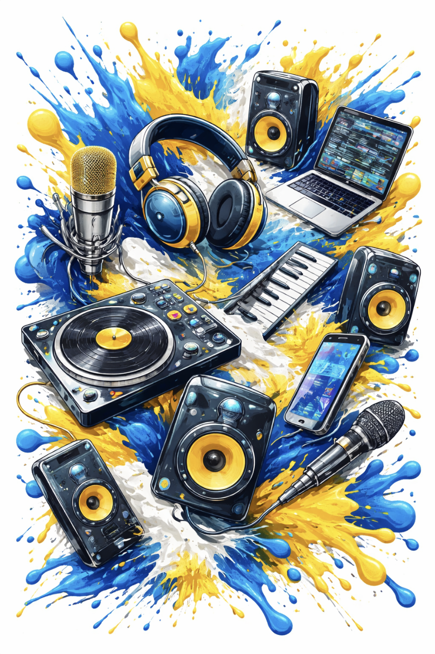 HuB Music template preview