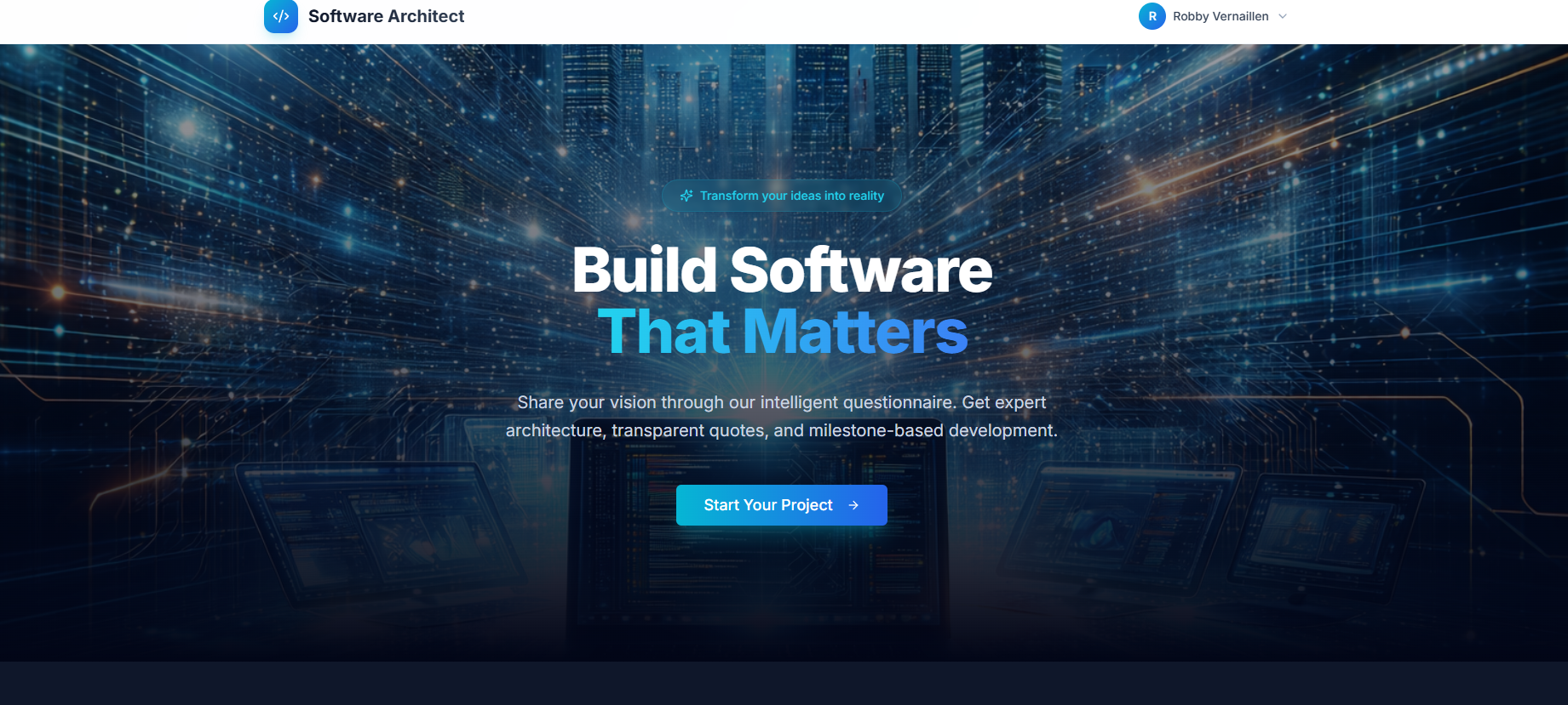 The Software Architect (SaaS) template preview