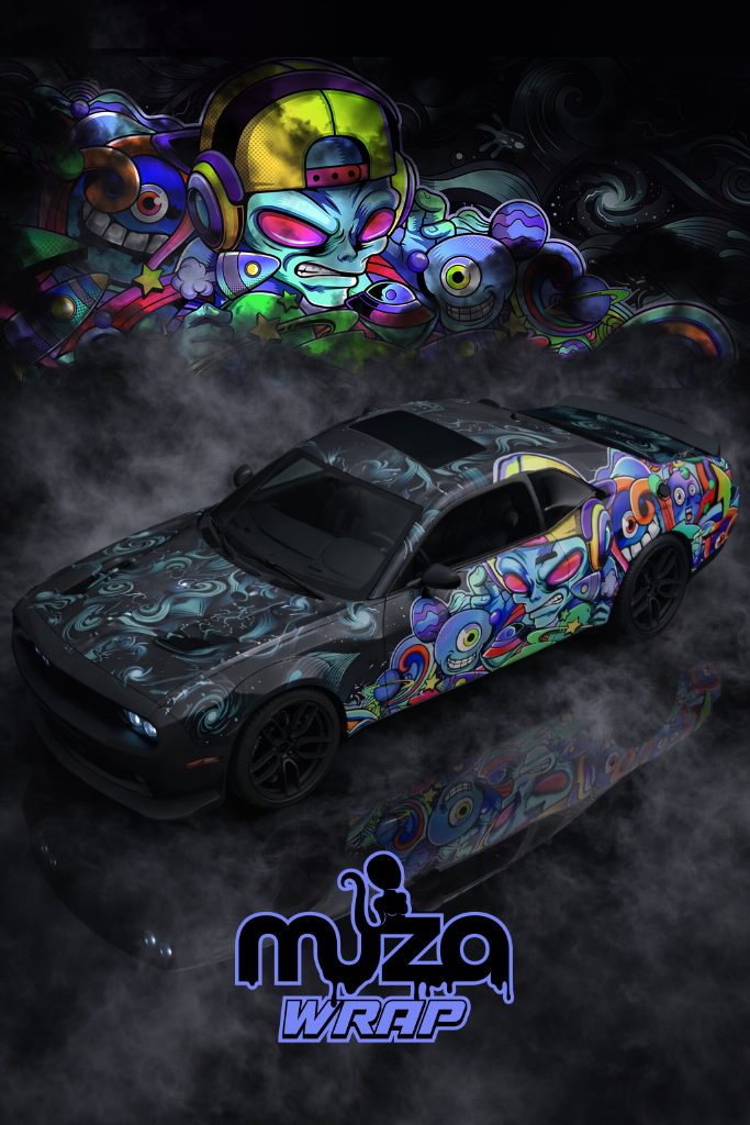 Alien Graffiti Art Wrap