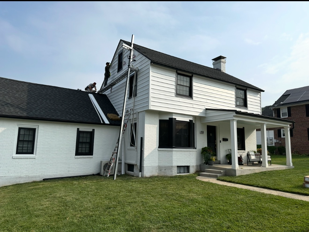 Siding on a residential exterior