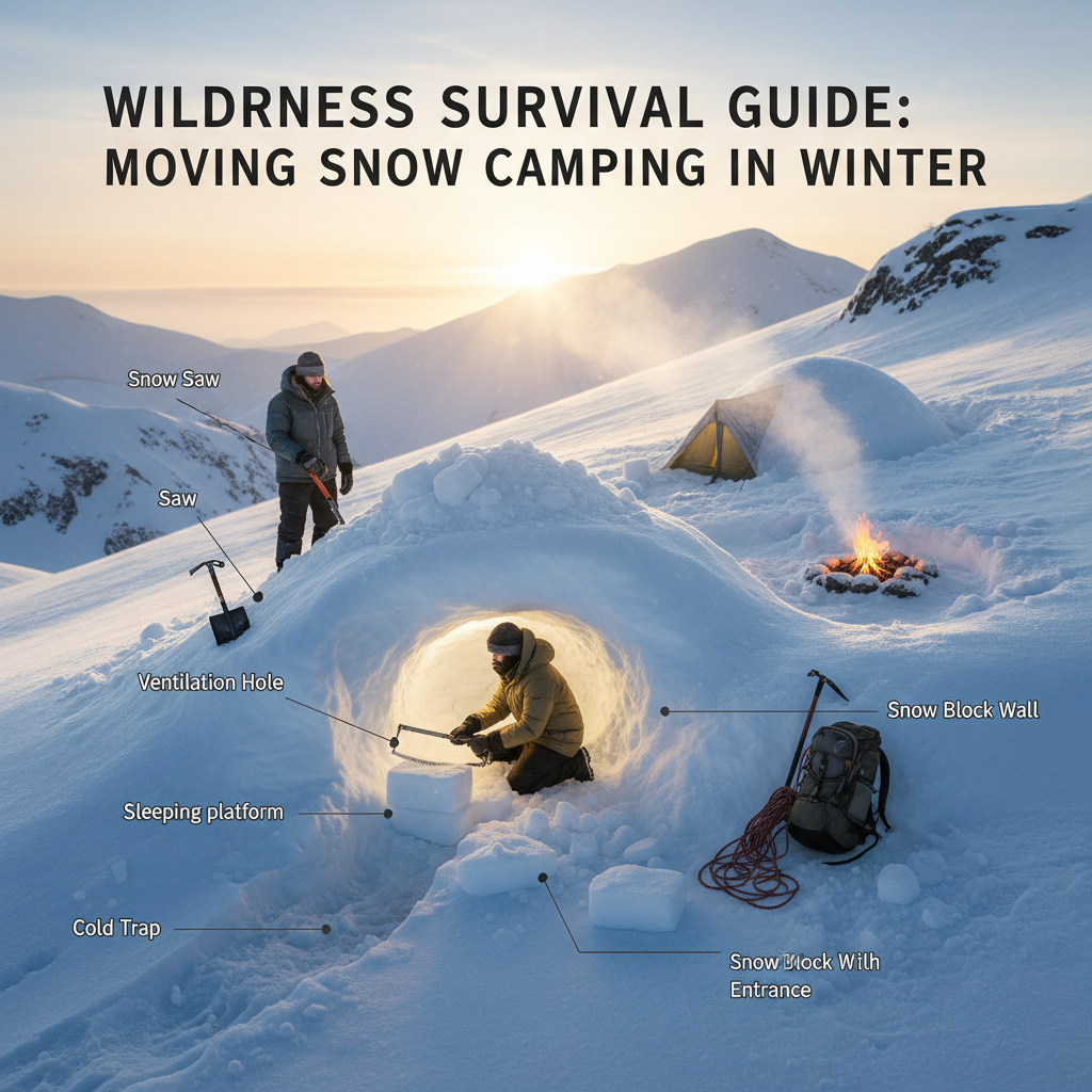 Wilderness Survival Guide: Moving Snow Camping in Winter