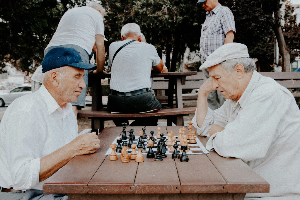 Seniors participating in activity program
