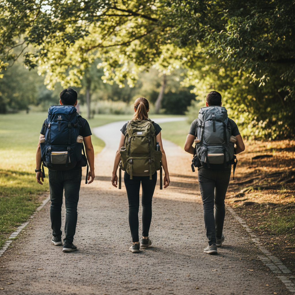 Walk with Heavy Backpack